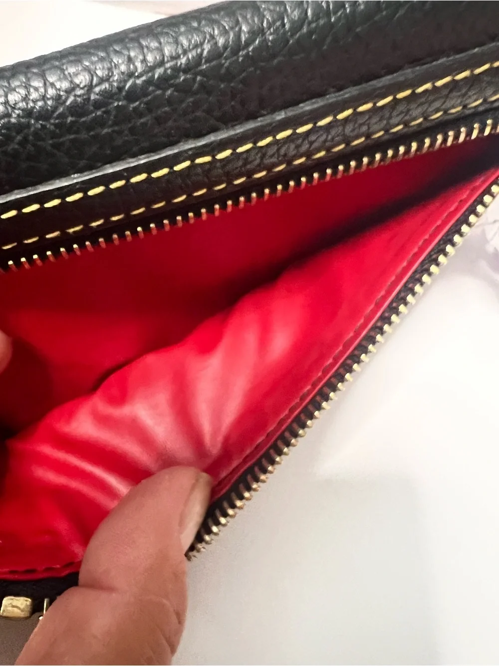 Dooney & Bourke Black Pebbled Leather Continental Clutch Flap Wallet